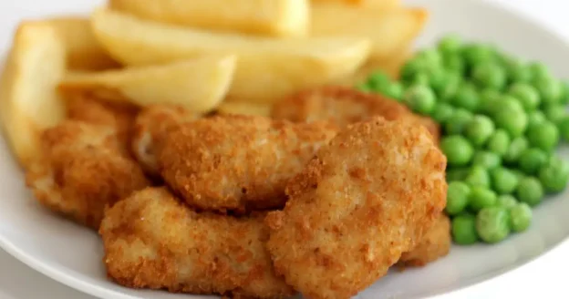 Scampi, Chips & Salad Garnish