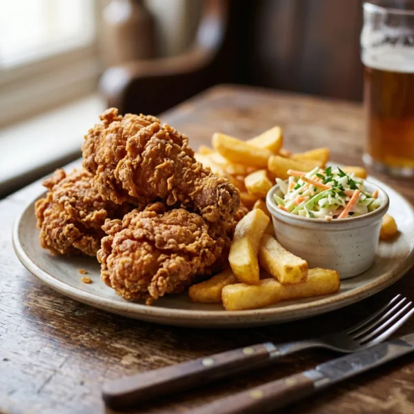 Buttermilk Fried Chicken, Chips & Coleslaw