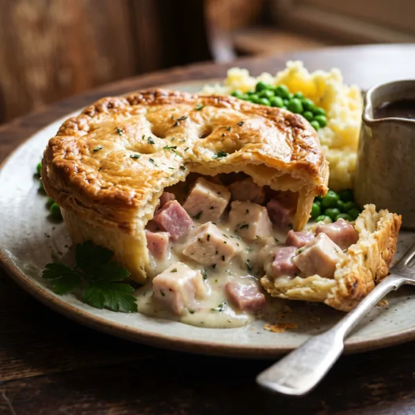 Homemade Chicken and Ham Pie